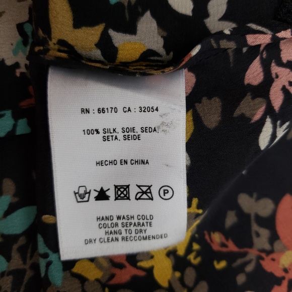 Anthropologie floral 100% silk kimono top Sm - Picture 8 of 8